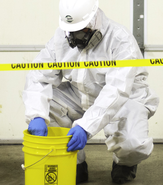 Rader hazardous materials disposal expert cleaning spill